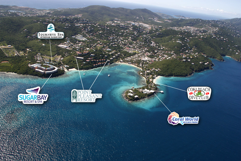Coki Beach St Thomas Usvi Aerial View Coki Beach St Thomas Usvi Aerial View